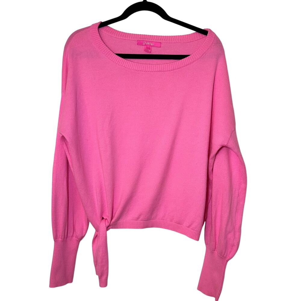 Lilly Pulitzer NARIAH SWEATER Side Tie Pink Large
